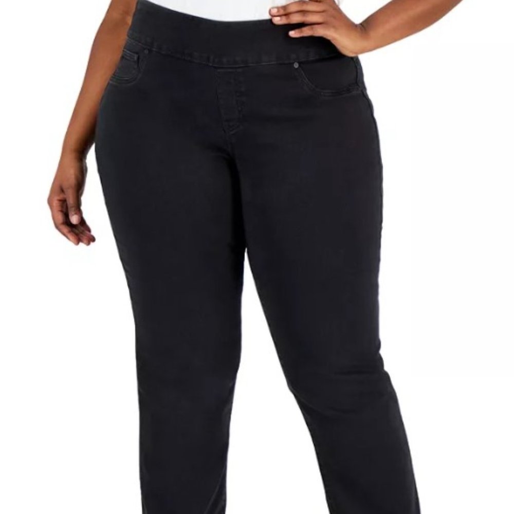 Plus Size Straight Leg Jeans - Black 20W